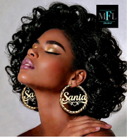 Custom Bold Rope Twist Hoop Earrings with Name Jewelry