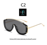 Large Frame Sunglasses for Men and Women Colorful Fashion Eyewear UV400