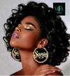 Custom Bold Rope Twist Hoop Earrings with Name Jewelry