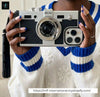 For iPhone 17 Pro Max 16 Pro 14 13 12 15 Pro Max Plus 17Air Phone 3D Retro Camera Cover Sling With Lanyard