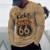 Men's T-shirts Long Sleeve 3d Print Top Casual Vintage T Shirt Loose Sports Clothing