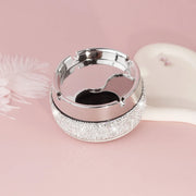 Bling Stainless Steel Round Windproof Ashtray with Rotating Lid Home Office Living Room Decoration Sealing Ashtrays