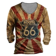 Men's T-shirts Long Sleeve 3d Print Top Casual Vintage T Shirt Loose Sports Clothing