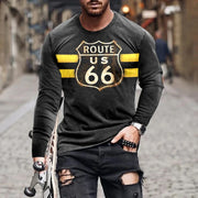 Men's T-shirts Long Sleeve 3d Print Top Casual Vintage T Shirt Loose Sports Clothing