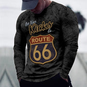 Men's T-shirts Long Sleeve 3d Print Top Casual Vintage T Shirt Loose Sports Clothing