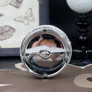 Bling Stainless Steel Round Windproof Ashtray with Rotating Lid Home Office Living Room Decoration Sealing Ashtrays