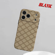 Lux Monogram Phone Case For iPhone 17 16 15 14 13 Pro Max Air 17e INS Hard PC Bumper Cover