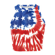 Patriotic Crop Top for Women USA Flag Print Sleeveless Summer Party Streetwear