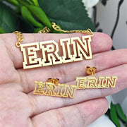 Earrings Necklaces Hollow Name Custom Charm Jewelry Sets