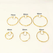 50mm-80mm Hoop Name Earrings Personalized Jewelry with Gift Box