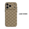 Lux Monogram Phone Case For iPhone 17 16 15 14 13 Pro Max Air 17e INS Hard PC Bumper Cover