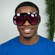 Oversized Gradient Sunglasses Elegant Trendy Eye Shades