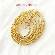 50mm-80mm Hoop Name Earrings Personalized Jewelry with Gift Box
