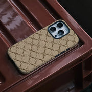 Lux Monogram Phone Case For iPhone 17 16 15 14 13 Pro Max Air 17e INS Hard PC Bumper Cover