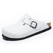 7 Colors Leather Clogs Sandals with Adjustable Buckle Comfort Slides for Men and Women