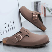 7 Colors Leather Clogs Sandals with Adjustable Buckle Comfort Slides for Men and Women