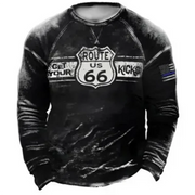 Men's T-shirts Long Sleeve 3d Print Top Casual Vintage T Shirt Loose Sports Clothing
