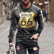 Men's T-shirts Long Sleeve 3d Print Top Casual Vintage T Shirt Loose Sports Clothing