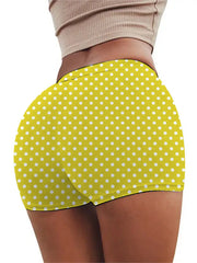 Printed Festival & Beach Wear Knit Shorts Women Elastic Waist Stretchy