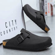 7 Colors Leather Clogs Sandals with Adjustable Buckle Comfort Slides for Men and Women