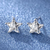 925 Sterling Silver Earrings For Men Women Star Zircon Earrings Sparkling Jewelry Accessories