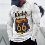 Men's T-shirts Long Sleeve 3d Print Top Casual Vintage T Shirt Loose Sports Clothing