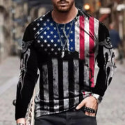 Men's T-shirts Long Sleeve 3d Print Top Casual Vintage T Shirt Loose Sports Clothing