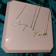 Personalized Customized Diamond Crystal Sparkling Name Necklace