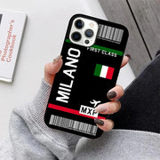 Boarding Pass Plane Ticket Phone Case For iPhone 17 Air 16 15 14 13 12 11 Pro Max Plus Max Cover Shell coque