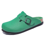 7 Colors Leather Clogs Sandals with Adjustable Buckle Comfort Slides for Men and Women