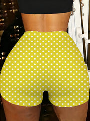 Printed Festival & Beach Wear Knit Shorts Women Elastic Waist Stretchy