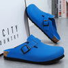 7 Colors Leather Clogs Sandals with Adjustable Buckle Comfort Slides for Men and Women