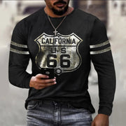 Men's T-shirts Long Sleeve 3d Print Top Casual Vintage T Shirt Loose Sports Clothing