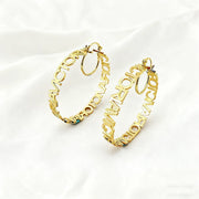 50mm-80mm Hoop Name Earrings Personalized Jewelry with Gift Box