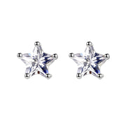 925 Sterling Silver Earrings For Men Women Star Zircon Earrings Sparkling Jewelry Accessories