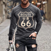 Men's T-shirts Long Sleeve 3d Print Top Casual Vintage T Shirt Loose Sports Clothing