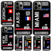 Boarding Pass Plane Ticket Phone Case For iPhone 17 Air 16 15 14 13 12 11 Pro Max Plus Max Cover Shell coque