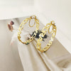 50mm-80mm Hoop Name Earrings Personalized Jewelry with Gift Box