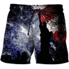 National Flag 3d Printed Shorts For Men American England Striped Short Pants Street Retro Summer Casual Fashion Short Trousers