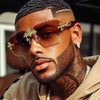 Rimless Square Sunglasses Men 2026 Luxury Brand Vintage Sunglass Shades UV400