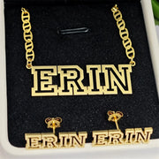Earrings Necklaces Hollow Name Custom Charm Jewelry Sets
