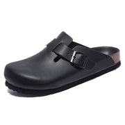7 Colors Leather Clogs Sandals with Adjustable Buckle Comfort Slides for Men and Women