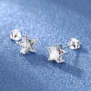 925 Sterling Silver Earrings For Men Women Star Zircon Earrings Sparkling Jewelry Accessories