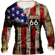 Men's T-shirts Long Sleeve 3d Print Top Casual Vintage T Shirt Loose Sports Clothing