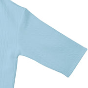 MFL Urban Luxe: Cable Knit V-neck Street Style Men's Short Sleeve Sets