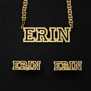 Earrings Necklaces Hollow Name Custom Charm Jewelry Sets