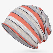 Spring Summer Autumn Thin Striped Beanies Slouchy Knitted Cap for Men