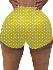 Printed Festival & Beach Wear Knit Shorts Women Elastic Waist Stretchy