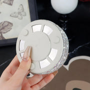 Bling Stainless Steel Round Windproof Ashtray with Rotating Lid Home Office Living Room Decoration Sealing Ashtrays