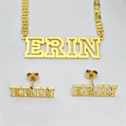 Earrings Necklaces Hollow Name Custom Charm Jewelry Sets